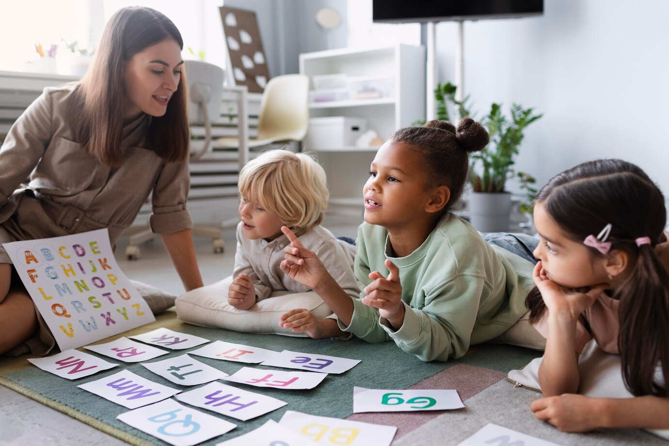 Children reading together